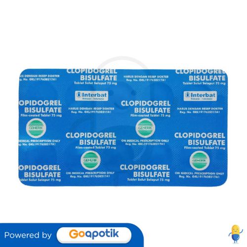 CLOPIDOGREL BISULFATE INTERBAT 75 MG TABLET