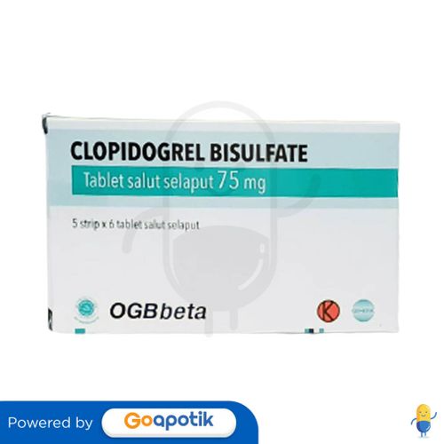 CLOPIDOGREL BISULFATE OGB BETA 75 MG BOX 30 TABLET