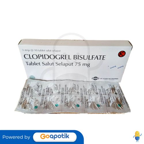 CLOPIDOGREL BISULFATE ETERCON 75 MG BOX 30 TABLET