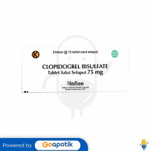 CLOPIDOGREL BISULFATE INFION 75 MG BOX 30 TABLET