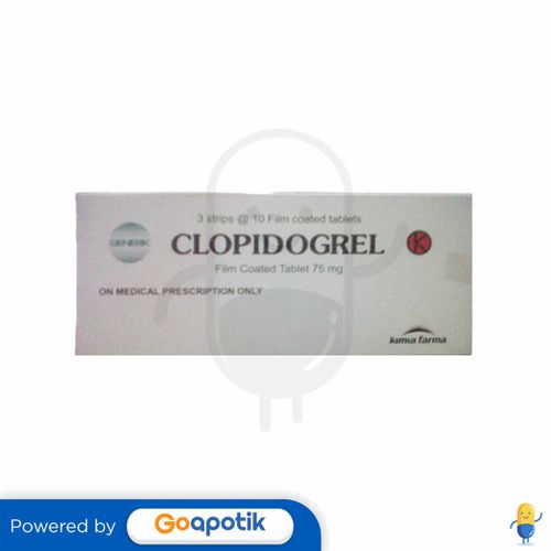 CLOPIDOGREL KIMIA FARMA 75 MG BOX 30 TABLET