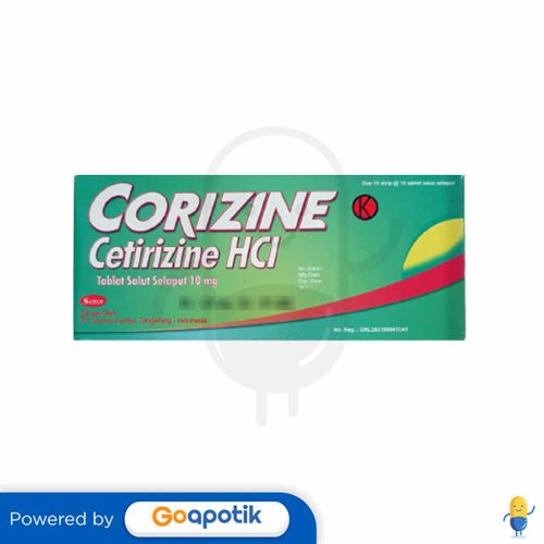 CORIZINE 10 MG BOX 100 TABLET