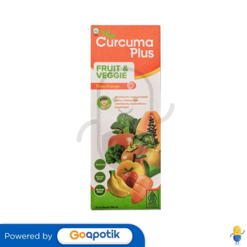 CURCUMA PLUS FRUIT & VEGGIE RASA JERUK SIRUP 100 ML