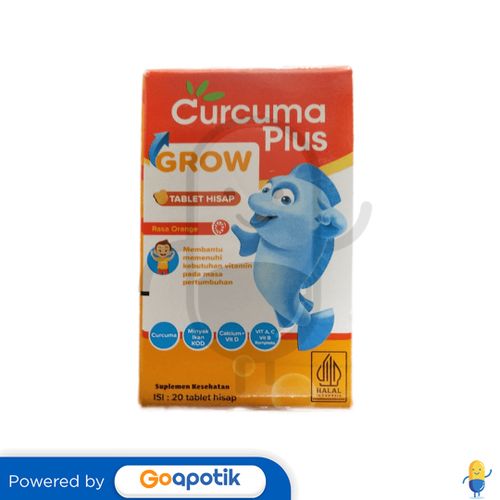 CURCUMA PLUS GROW RASA JERUK BOTOL 20 TABLET