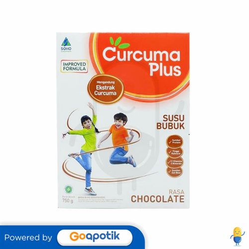 CURCUMA PLUS SUSU COKLAT 750 GRAM BOX