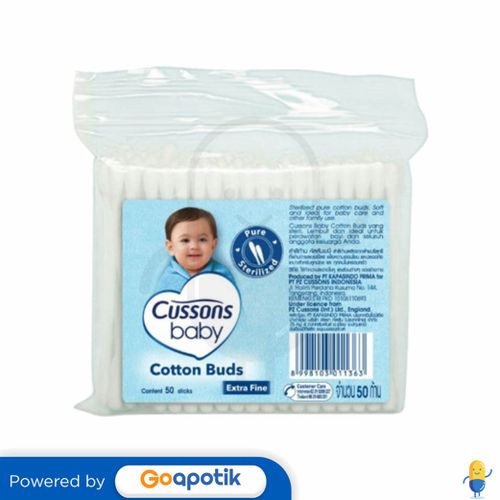 CUSSONS BABY COTTON BUDS EXTRA FINE PACK 50 PCS