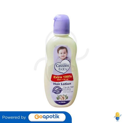 CUSSONS BABY HAIR LOTION CANDLE NUT & CELERY 50+50 ML BOTOL