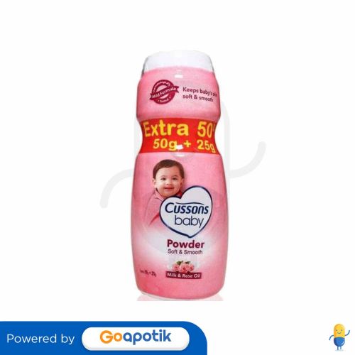 CUSSONS BABY POWDER SOFT & SMOOTH 50+25 GRAM BOTOL