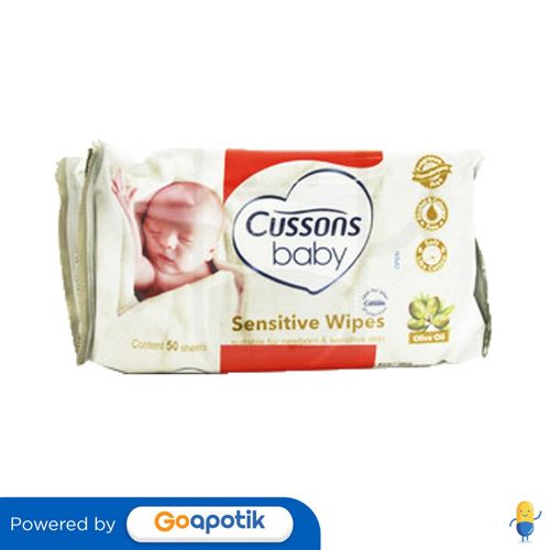 CUSSONS BABY WIPES SENSITIVE PACK 50 PCS