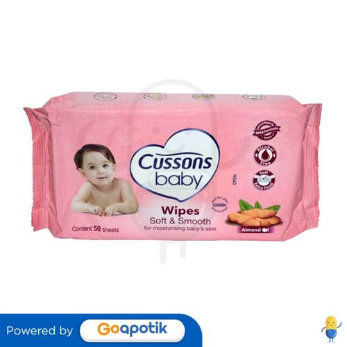 CUSSONS BABY WIPES SOFT & SMOOTH PACK 50 PCS