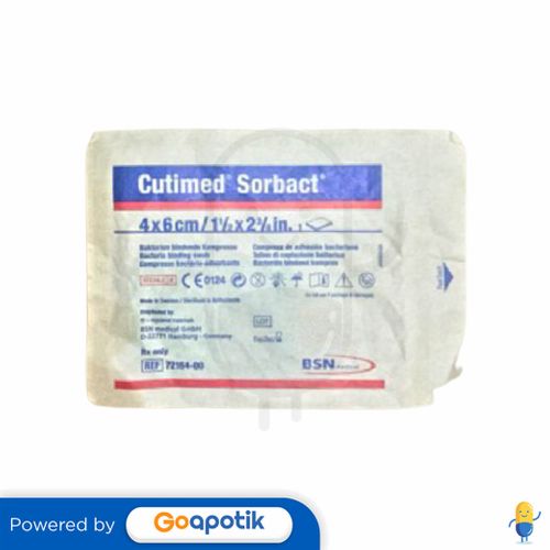 CUTIMED SORBACT SWAB 4 CM X 6 CM 1 PIECE