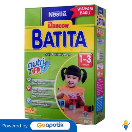 DANCOW BATITA USIA 1-3 TAHUN RASA MADU 150 GRAM BOX