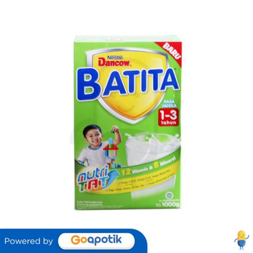 DANCOW BATITA USIA 1-3 TAHUN RASA VANILA 1000 GRAM BOX