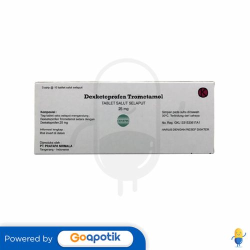 DEXKETOPROFEN TROMETAMOL PRATAPA 25 MG BOX 30 TABLET