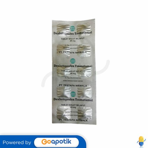 DEXKETOPROFEN TROMETAMOL PRATAPA NIRMALA 25 MG STRIP 10 TABLET