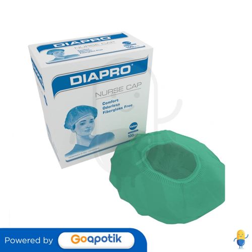 DIAPRO VALUE NURSE CAP HIJAU BOX 100 PCS