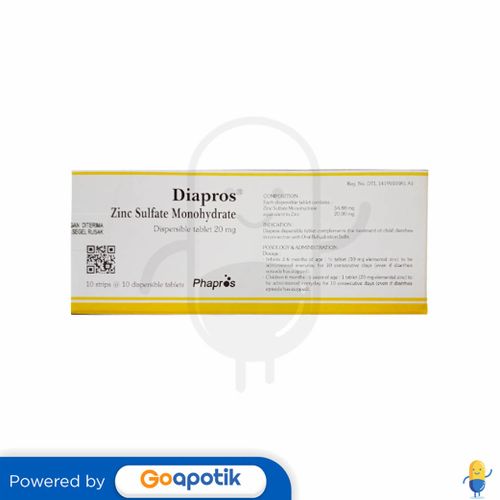 DIAPROS 20 MG BOX 100 TABLET