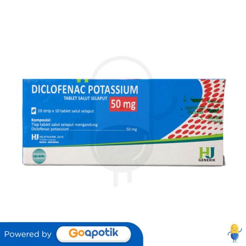 Diclofenac Potassium Hexpharm Mg Box Tablet Kegunaan Efek Samping Dosis Dan Aturan Pakai