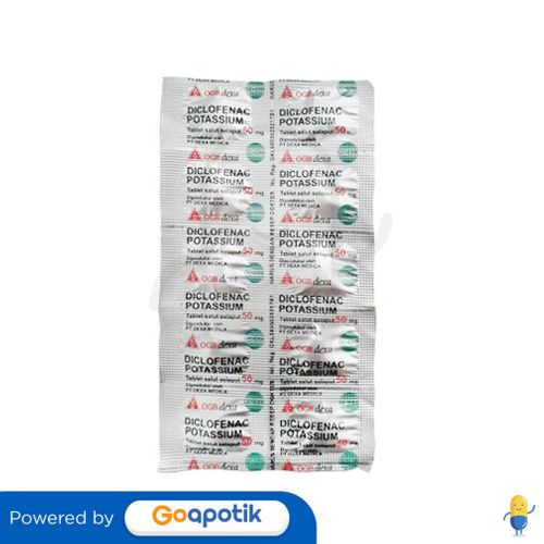 DICLOFENAC POTASSIUM OGB DEXA MEDICA 50 MG STRIP 10 TABLET/ ANTI NYERI