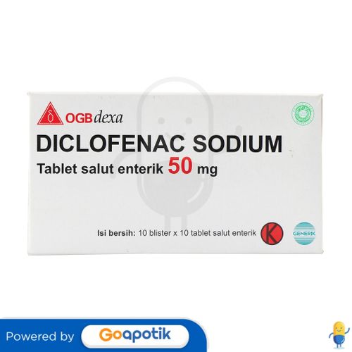 DICLOFENAC SODIUM OGB DEXA MEDICA 50 MG BOX 100 TABLET / ANTI NYERI