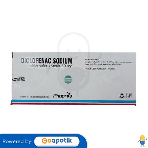 DICLOFENAC SODIUM PHAPROS 50 MG BOX 50 TABLET