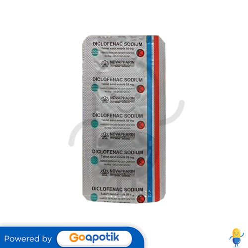DICLOFENAC SODIUM NOVAPHARIN 50 MG TABLET