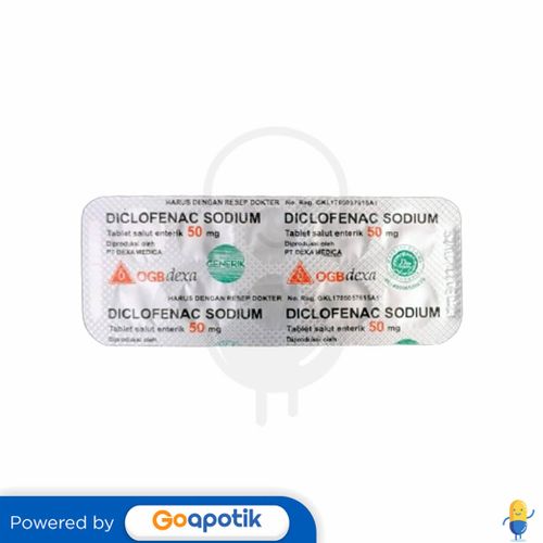 DICLOFENAC SODIUM OGB DEXA MEDICA 50 MG STRIP 10 TABLET / ANTI NYERI