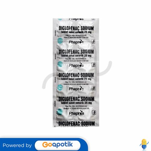 DICLOFENAC SODIUM PHAPROS 25 MG STRIP 10 TABLET