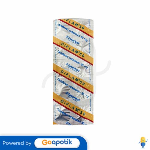 DIFLAM 50 MG STRIP 10 TABLET