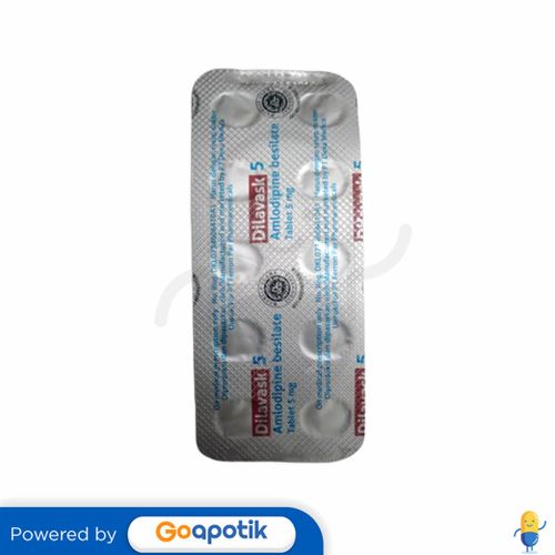 DILAVASK 5 MG BLISTER 10 TABLET