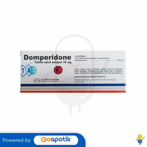 DOMPERIDONE ERRITA 10 MG BOX 100 TABLET