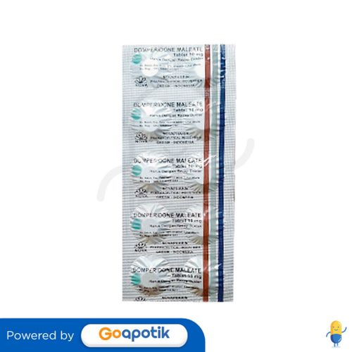 DOMPERIDONE MALEATE NOVAPHARIN 10 MG STRIP 10 TABLET