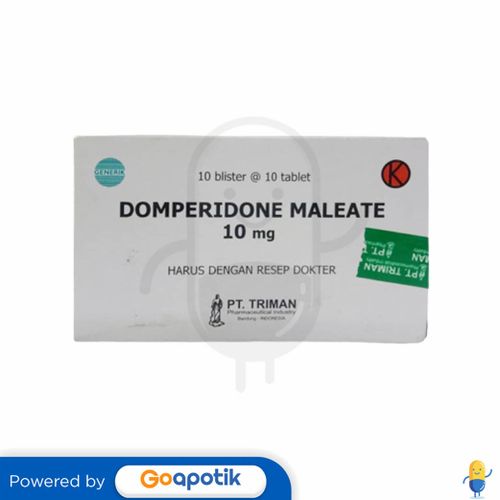 DOMPERIDONE MALEATE TRIMAN 10 MG BOX 100 TABLET