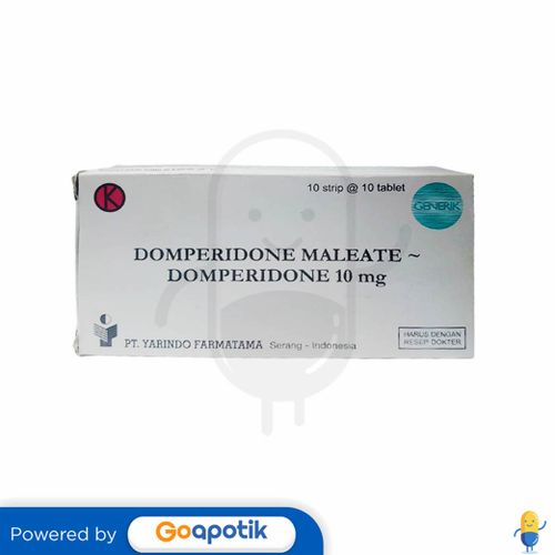 DOMPERIDONE MALEATE YARINDO 10 MG BOX 100 TABLET