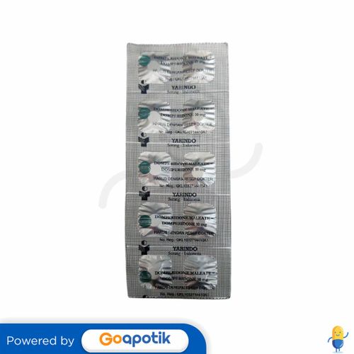 DOMPERIDONE MALEATE YARINDO 10 MG STRIP 10 TABLET