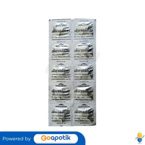 DUVADILAN 20 MG STRIP 10 TABLET