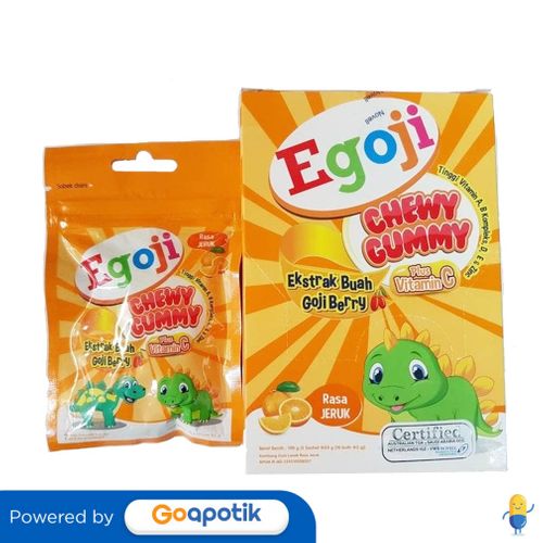 EGOJI CHEWY GUMMY RASA JERUK 20 GRAM BOX 5 SACHET