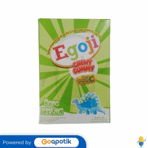 EGOJI CHEWY GUMMY RASA MELON 10 GUMMY BOX 5 SACHET