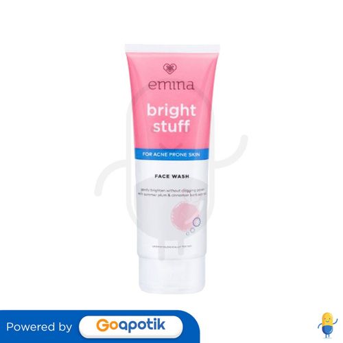 EMINA BRIGHT STUFF FOR ACNE PRONE SKIN FACE WASH 50 ML TUBE Kegunaan