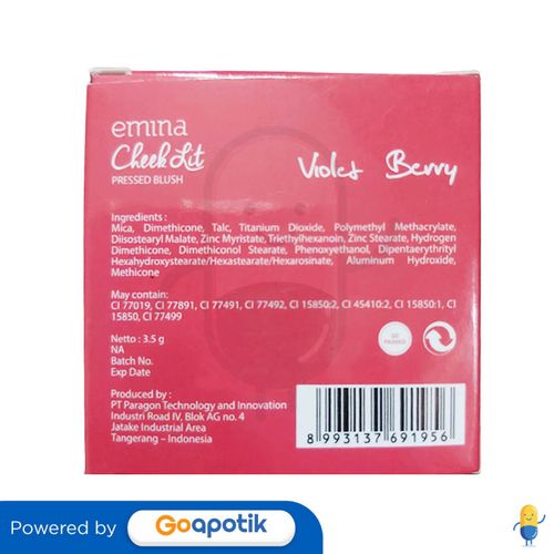 EMINA CHEEK LIT PRESSED BLUSH VIOLET BERRY 3.5 GRAM