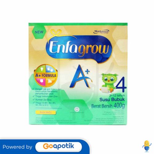 ENFAGROW A+ 4 USIA 3-12 TAHUN RASA MADU 400 GRAM BOX