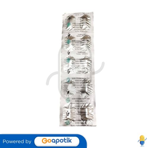 ERYTHROMYCIN YARINDO 500 MG STRIP 10 TABLET