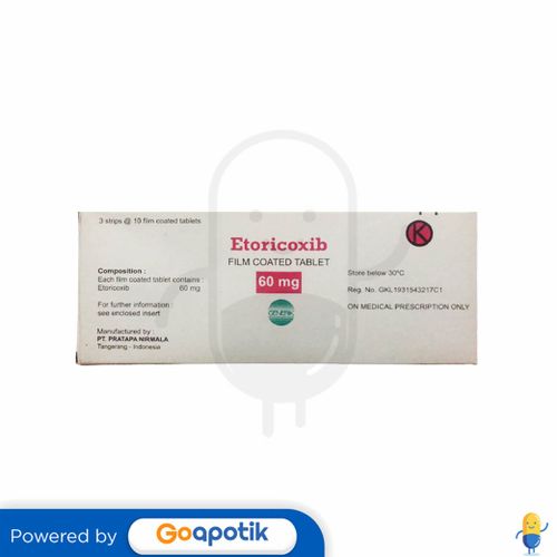 ETORICOXIB PRATAPA 60 MG BOX 30 TABLET