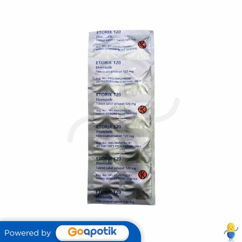 ETORIX 120 MG TABLET - Kegunaan, Efek Samping, Dosis dan Aturan Pakai