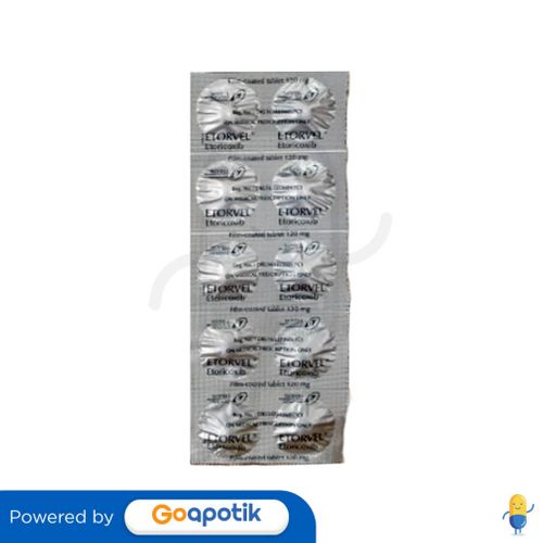 ETORVEL 120 MG STRIP 10 TABLET Kegunaan, Efek Samping, Dosis dan