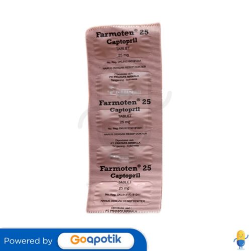 FARMOTEN 25 MG STRIP 10 TABLET