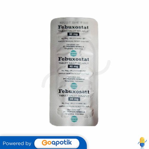 FEBUXOSTAT PRATAPA 40 MG STRIP 10 TABLET