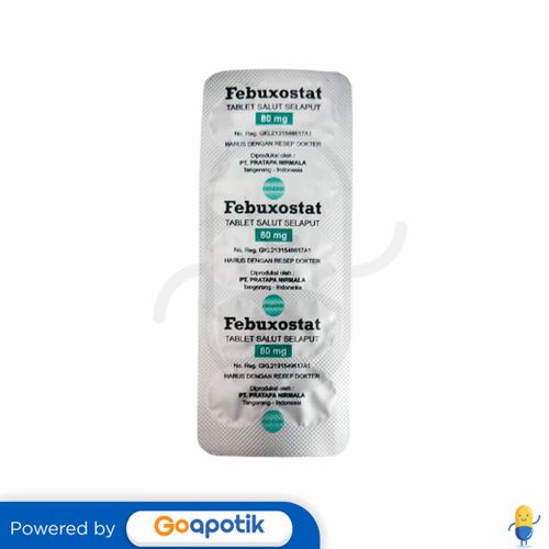 FEBUXOSTAT PRATAPA 80 MG TABLET