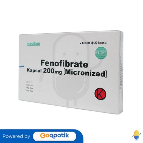 FENOFIBRATE MEDIKON 200 MG BOX 40 KAPSUL - Kegunaan, Efek Samping ...