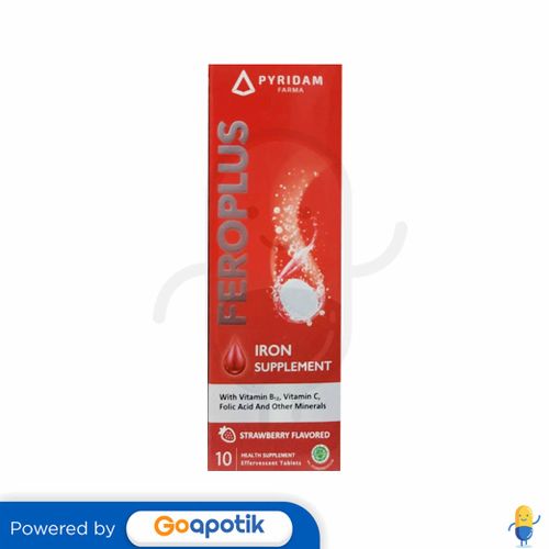 FEROPLUS RASA STRAWBERRY TUBE 10 TABLET EFFEVESCENT